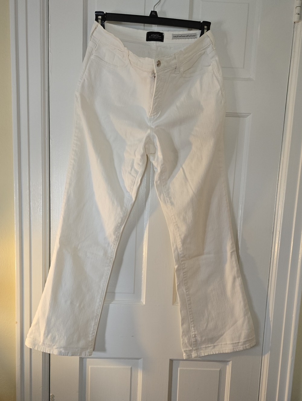 NYDJ White Boot Cut Jeans with Gentle Flare